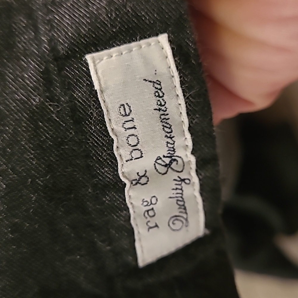 RAG & BONE Dark Grey Denim Cotton Blend Fit 2 Sz S Long Sleeve Button Down Shirt - Picture 7 of 10
